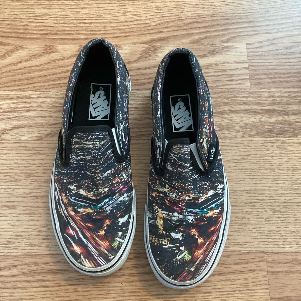 Vans Slip Ons City lights pattern
